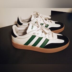 Adidas White and Green Sneakers